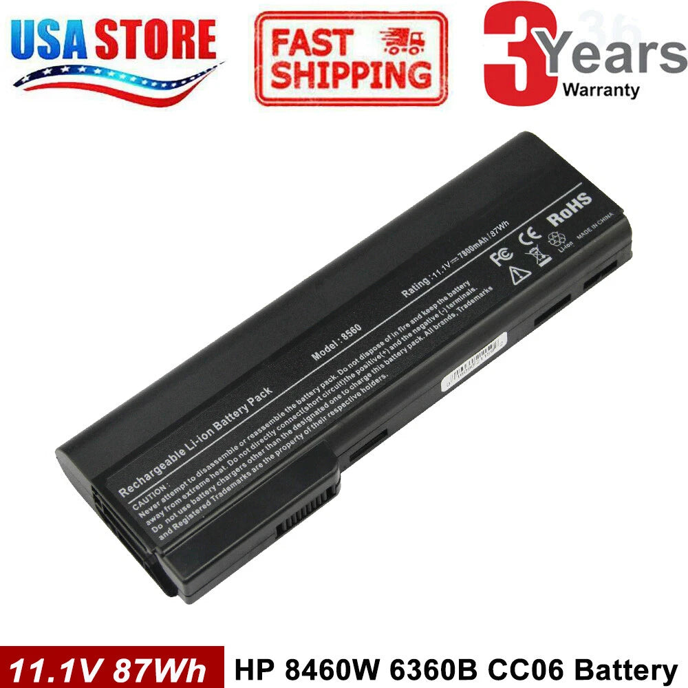 Battery for HP EliteBook 8460W 8460P 8560P 8470P Prob 6560b 6460b 6360b CC06