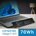 C31N2105 Battery For ASUS VivoBook M1403QA M1503QA X1503ZA M1603QA K3502ZA 70WH