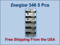 5 ENERGIZER 346 Watch and Calculator Batteries