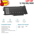 ??LOT 1-30x K5XWW Battery For Dell Latitude 5289 7389 7390 2in1 71TG4 X49C1 60Wh