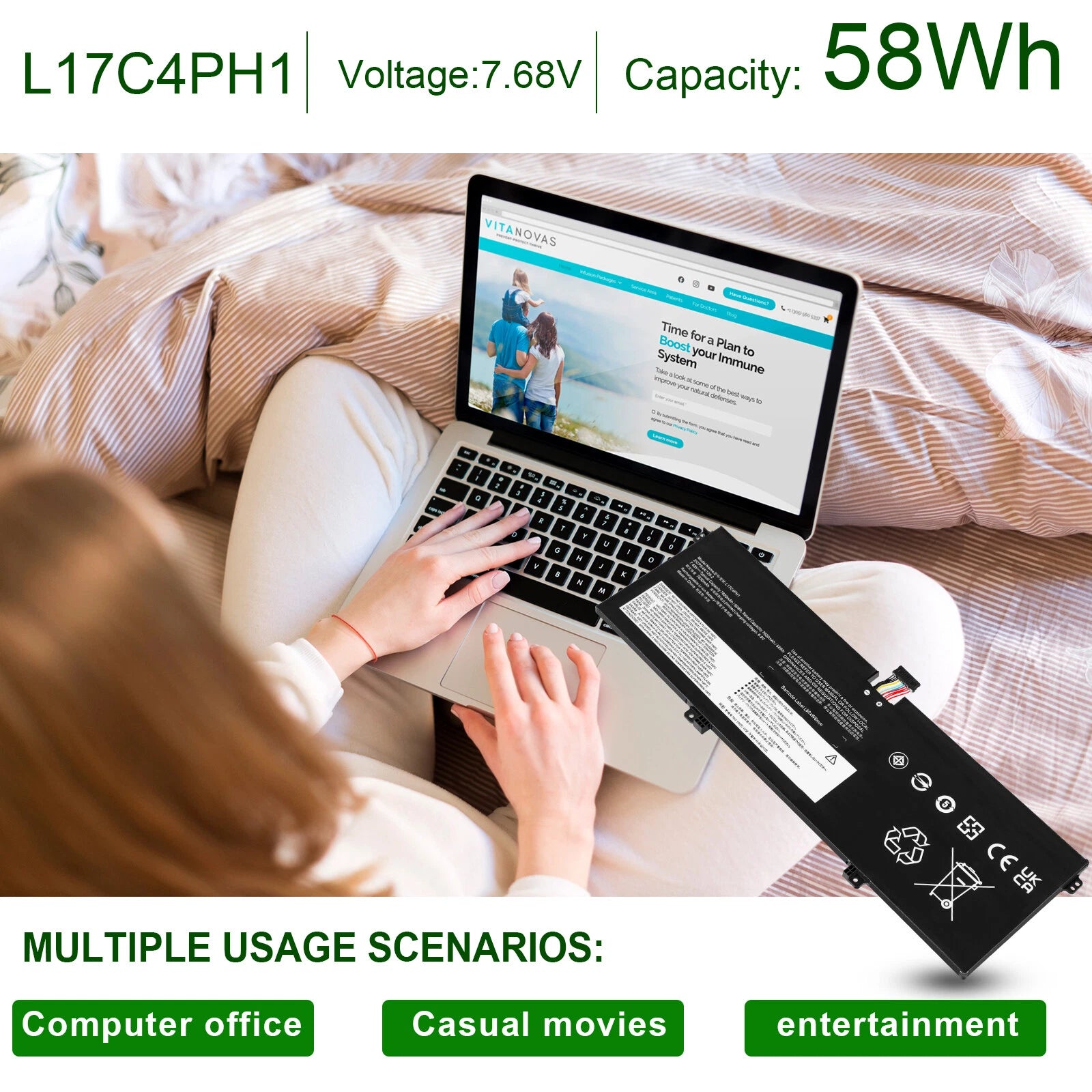 L17C4PH1 L17M4PH1 Battery for Lenovo Yoga 7 Pro Pro-13IKB C930 C930-13IKB 131KB