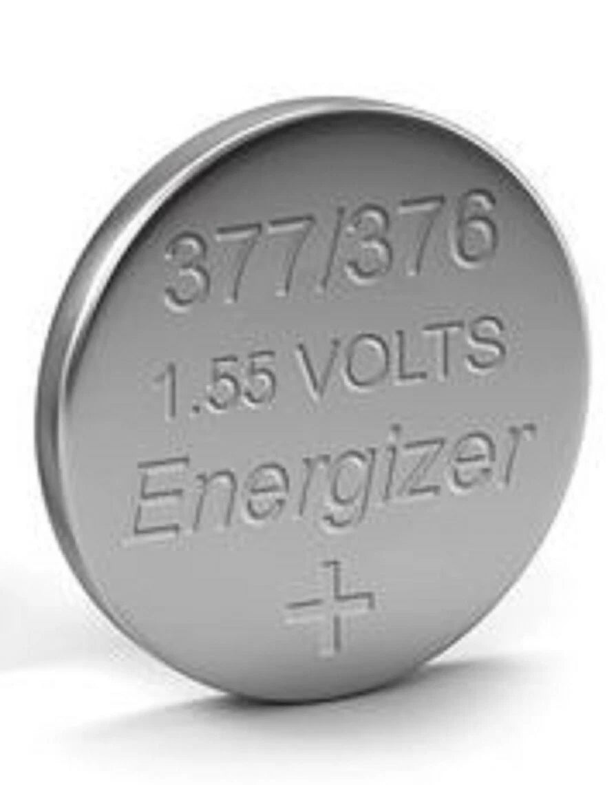 1 x FRESH CARDED Energizer 377 376 SILVER OXIDE WATCH BATTERY SR626SW SR626W