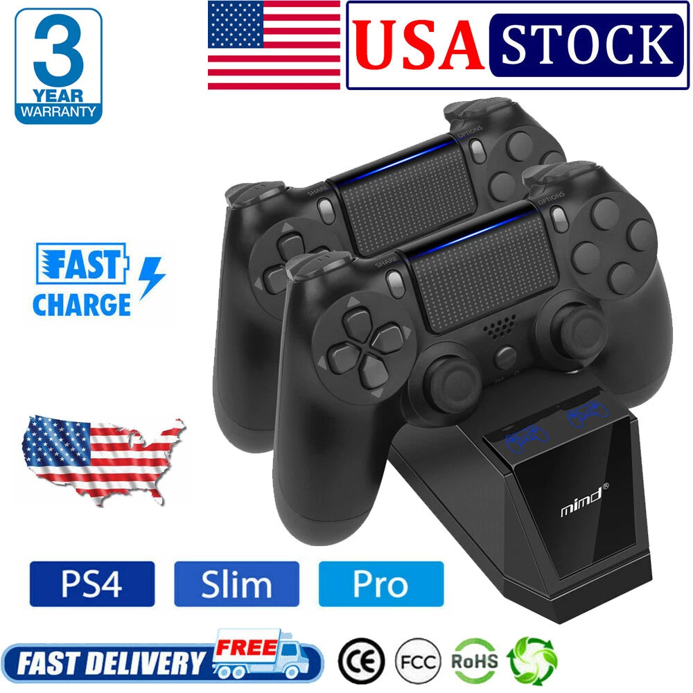 Wireless for PS4 Controller USB Charger Charging Station Dock For Playstation 4