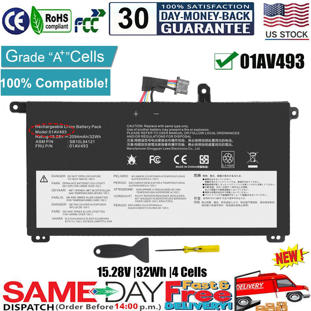 ?LOT 01AV493 00UR891 Internal Battery for Lenovo ThinkPad T570 T580 P51S P52S