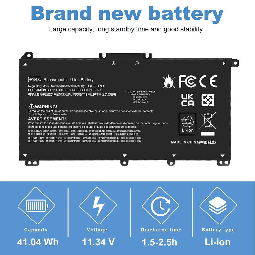 HW03XL Battery for HP Pavilion 15-EG 15-EH 14-FQ0013DX L96887-541 L96887-1D1