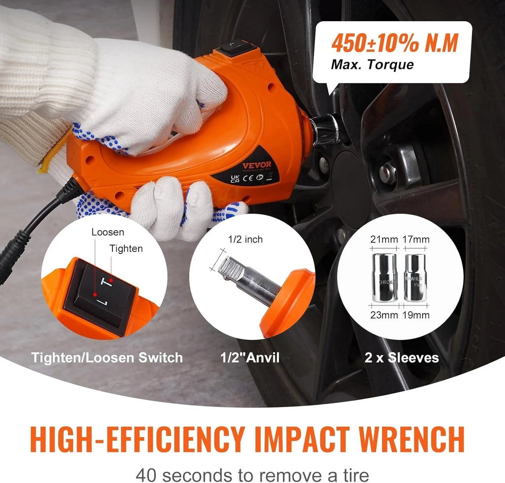 Electric Car Jack with Tire Inflator Pump 12V 5 Ton Hydraulic Car Jack Lift Kit