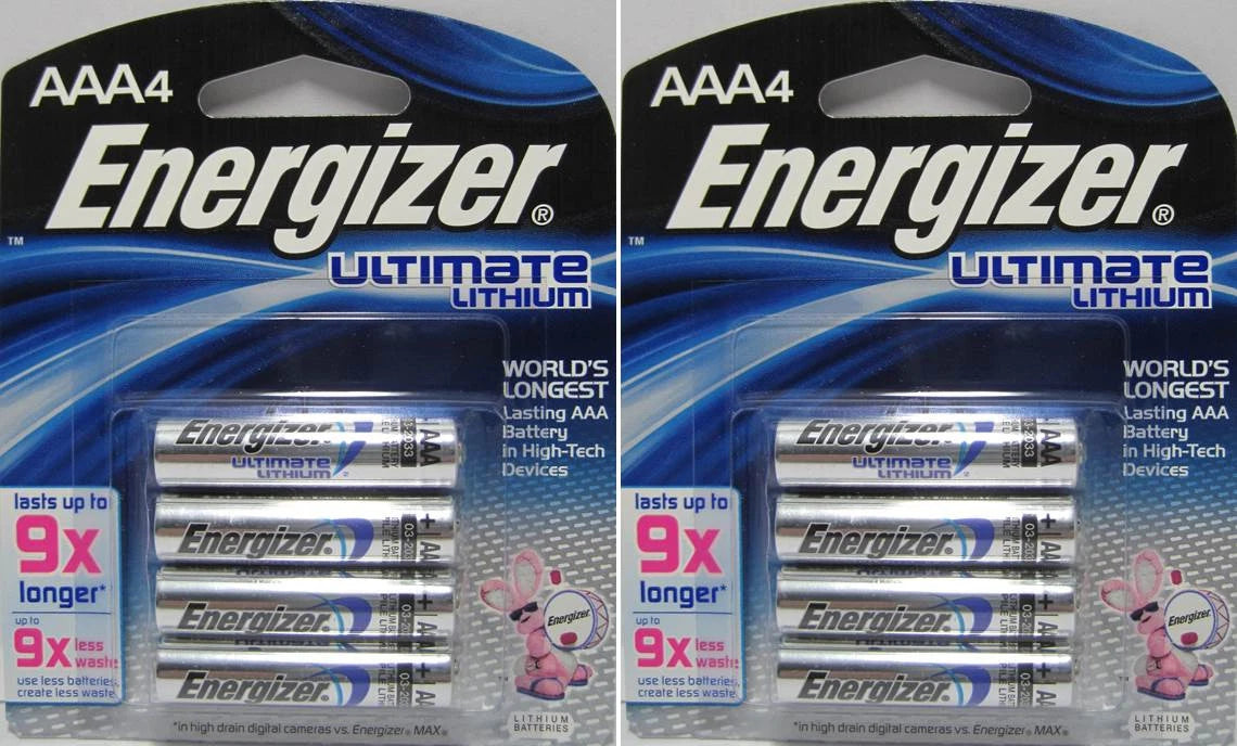 Energizer Ultimate Lithium L92BP AAA Batteries x 8