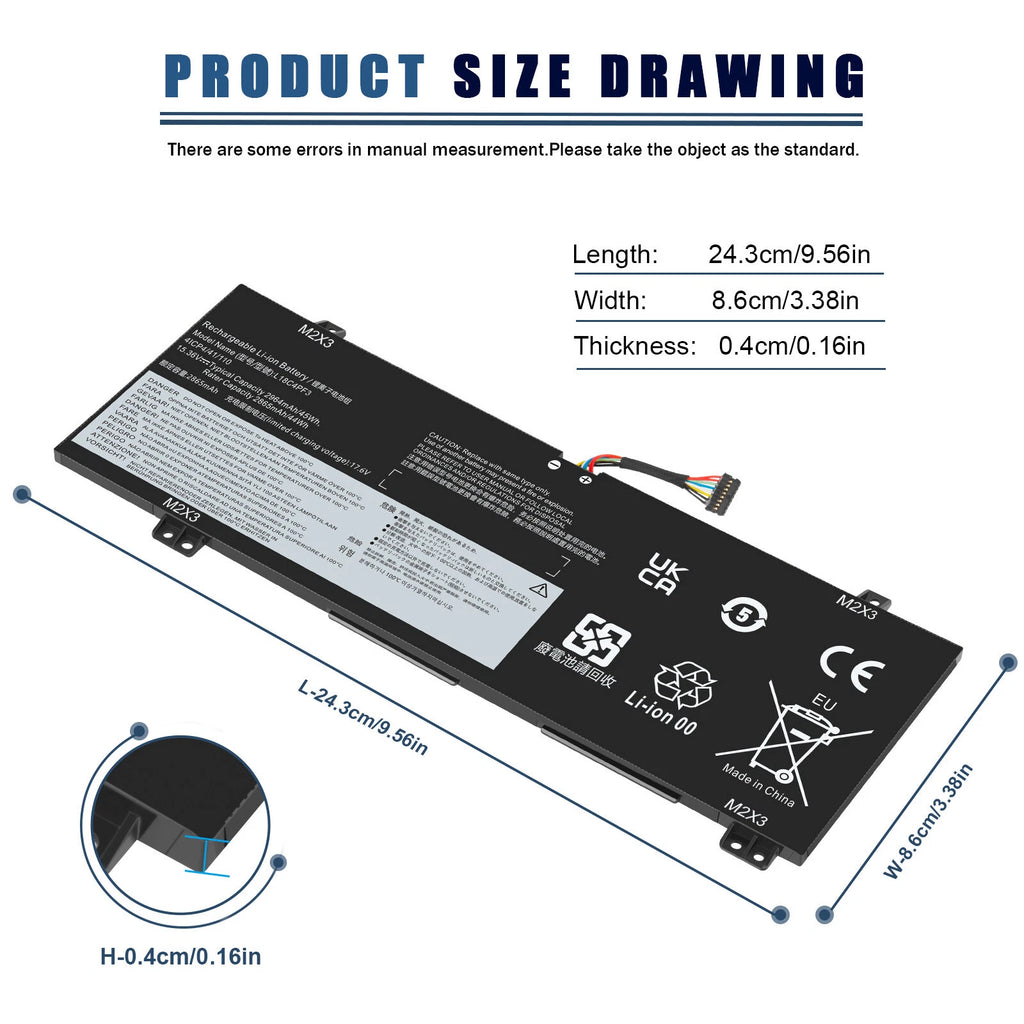 Replace L18C4PF3 L18M4PF3 Battery for Lenovo Ideapad C340-14IWL C340-14IML