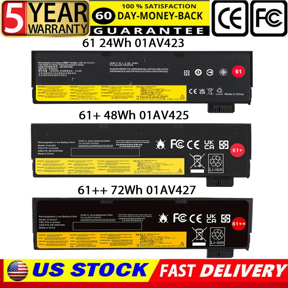 01AV423 01AV422 01AV452 Battery for Lenovo Thinkpad T470 T480 T570 T580