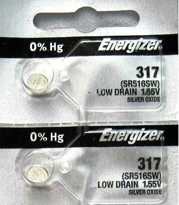 1 Energizer 317, SR516SW, SP317, V317, D317, 616, 280-58, SB-AR, S52, Battery