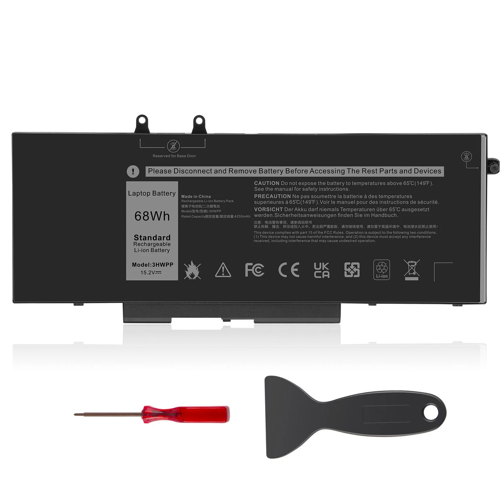 ?4GVMP 3HWPP Battery For HP Latitude 5401 Precision 3541 Inspiron 7706 451-BCMN
