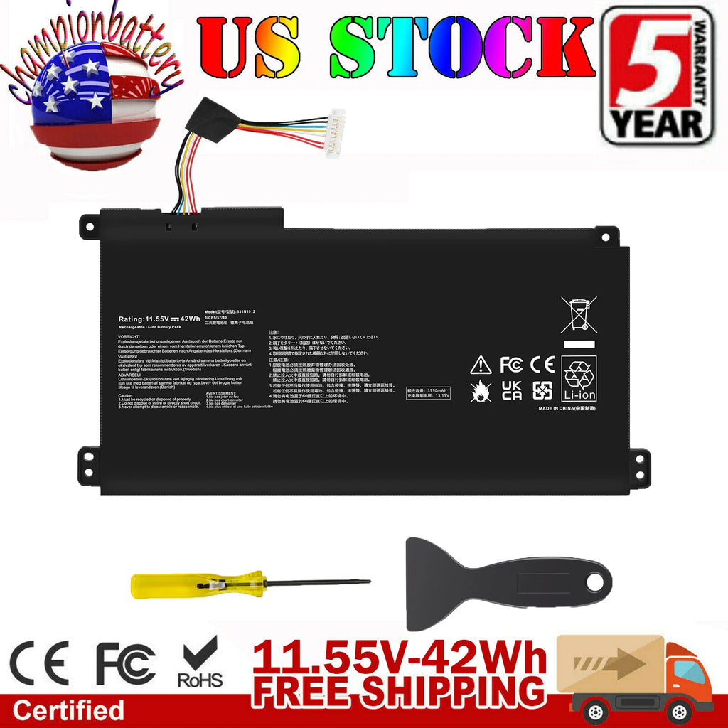 B31N1912 Battery for Asus VivoBook 14 E410MA L410MA E410KA E510MA 11.55V 42Wh