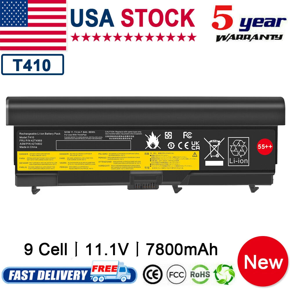 9 Cell Battery for Lenovo Thinkpad T410 T420 T510 T520 W510 W520 SL410 SL510