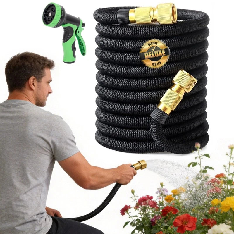 4X Stronger Deluxe Expandable Flexible Garden Water Hose +Nozzle 50FT & 100FT