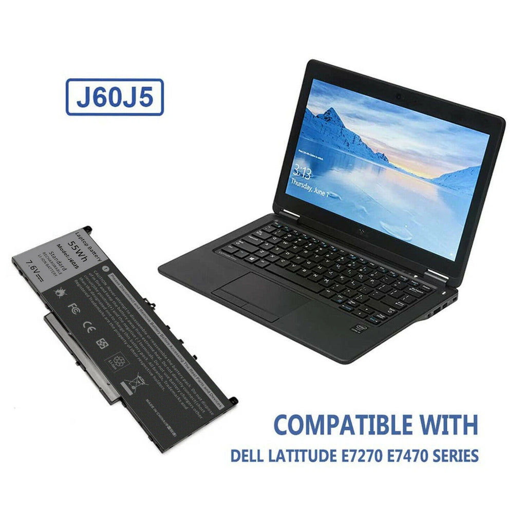 LOT J60J5 Battery For Dell Latitude E7270 E7470 MC34Y WYWJ2 GG4FM 451-BBSY -BBSX