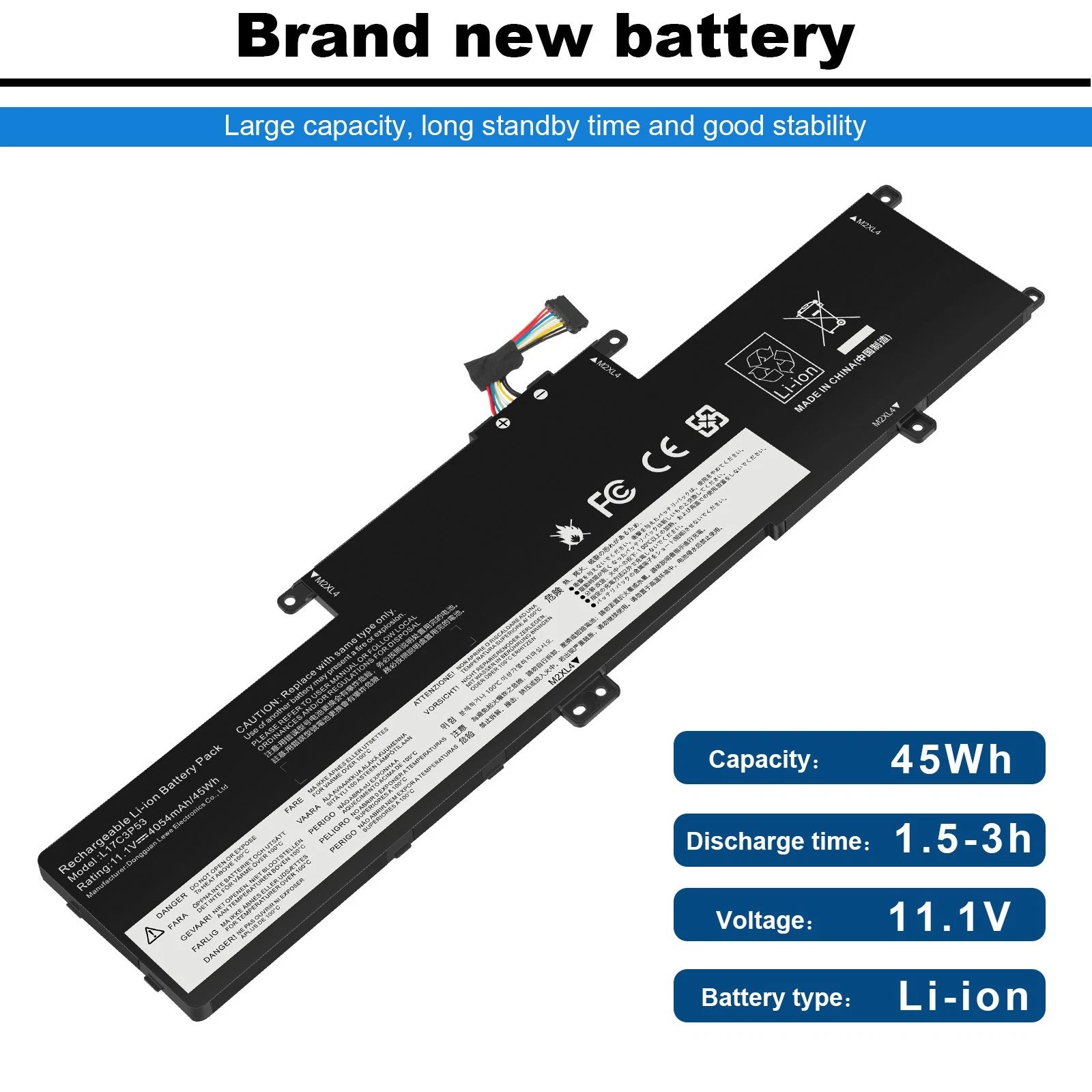 ?L17L3P53 L17M3P55 L17C3P5301 Battery For Lenovo ThinkPad L380 L390 Yoga 01AV483