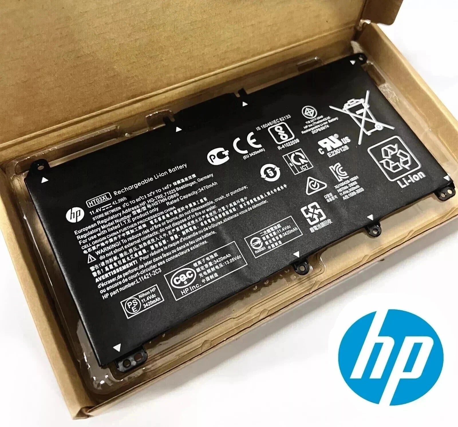 Genuine OEM HT03XL Battery for HP Pavilion L11421-2C2 L11119-855 15-CS 15-DA New