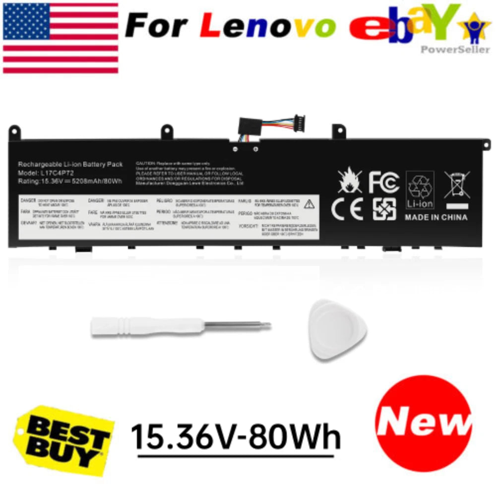 L17C4P72 Battery For Lenovo ThinkPad X1 Extreme 1st /2nd Gen L17M4P72 01AY968