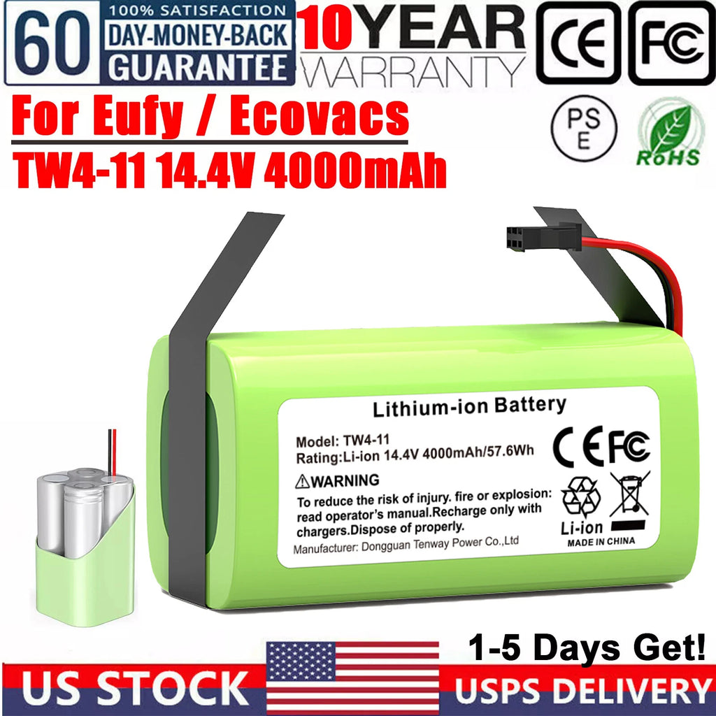 4.0Ah 14.4V LI-ION Battery For Eufy TW4-11 RoboVac 11 11S 15T 15C 25C Deebot N79