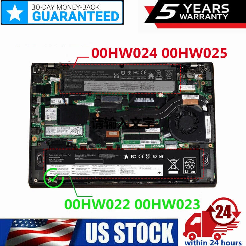 Battery For Lenovo ThinkPad T460s T470s 01AV405 01AV406 00HW022 00HW023 00HW024