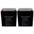 Pack of 2 - 12V 5AH SLA Batteries (DJW12-4.5, UB1250, PS-1250, NP4-12, CA1240)