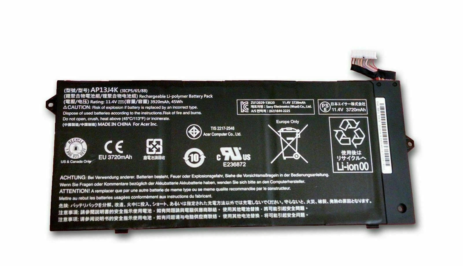 AP13J3K AP13J4K Battery for Acer Chromebook 11.6" C720 C740 C720-2848 CB3-431 F