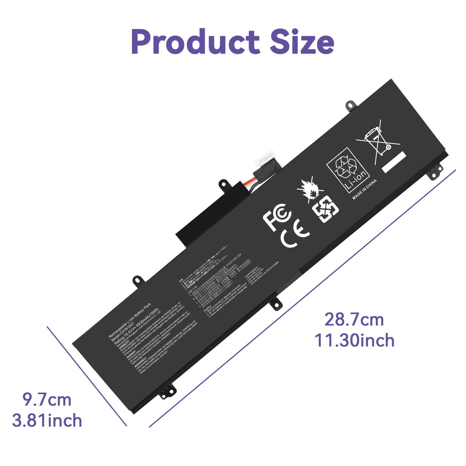For ASUS ROG Zephyrus S15 GX502LXS-XS79 ROG Zephyrus M15 GU502L C41N1837 Battery