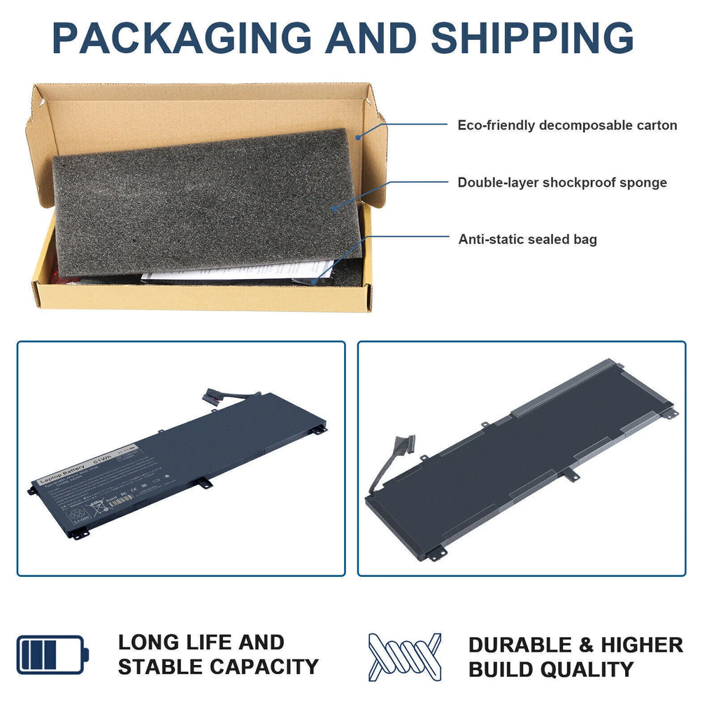 ?T0TRM H76MV Laptop Battery for Dell Precision M3800 XPS 15 9530 9535 P31F 245RR