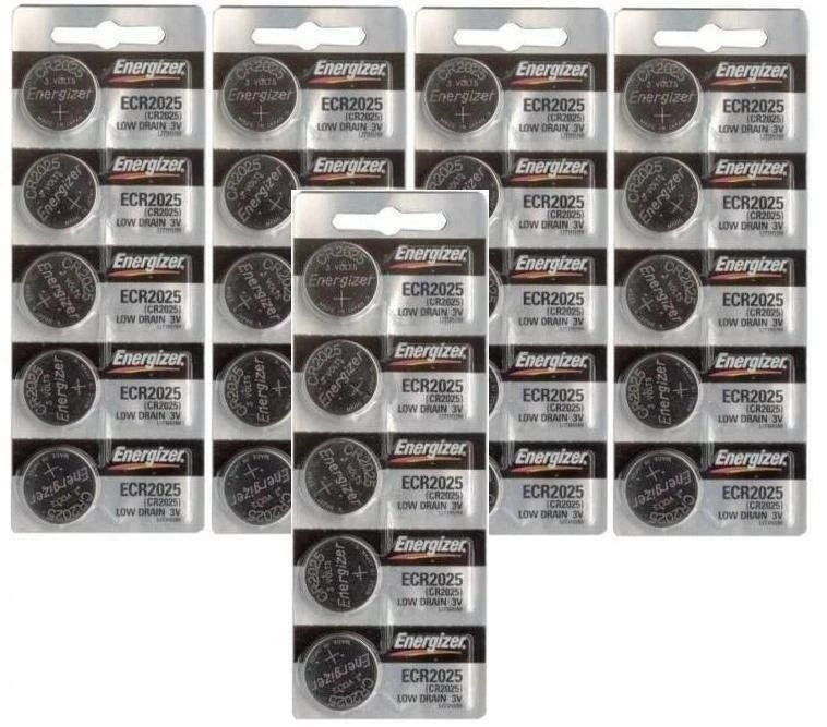 50 energizer cr2025 3V Lithium Coin Battery (Pack 50) Brand New Sealed