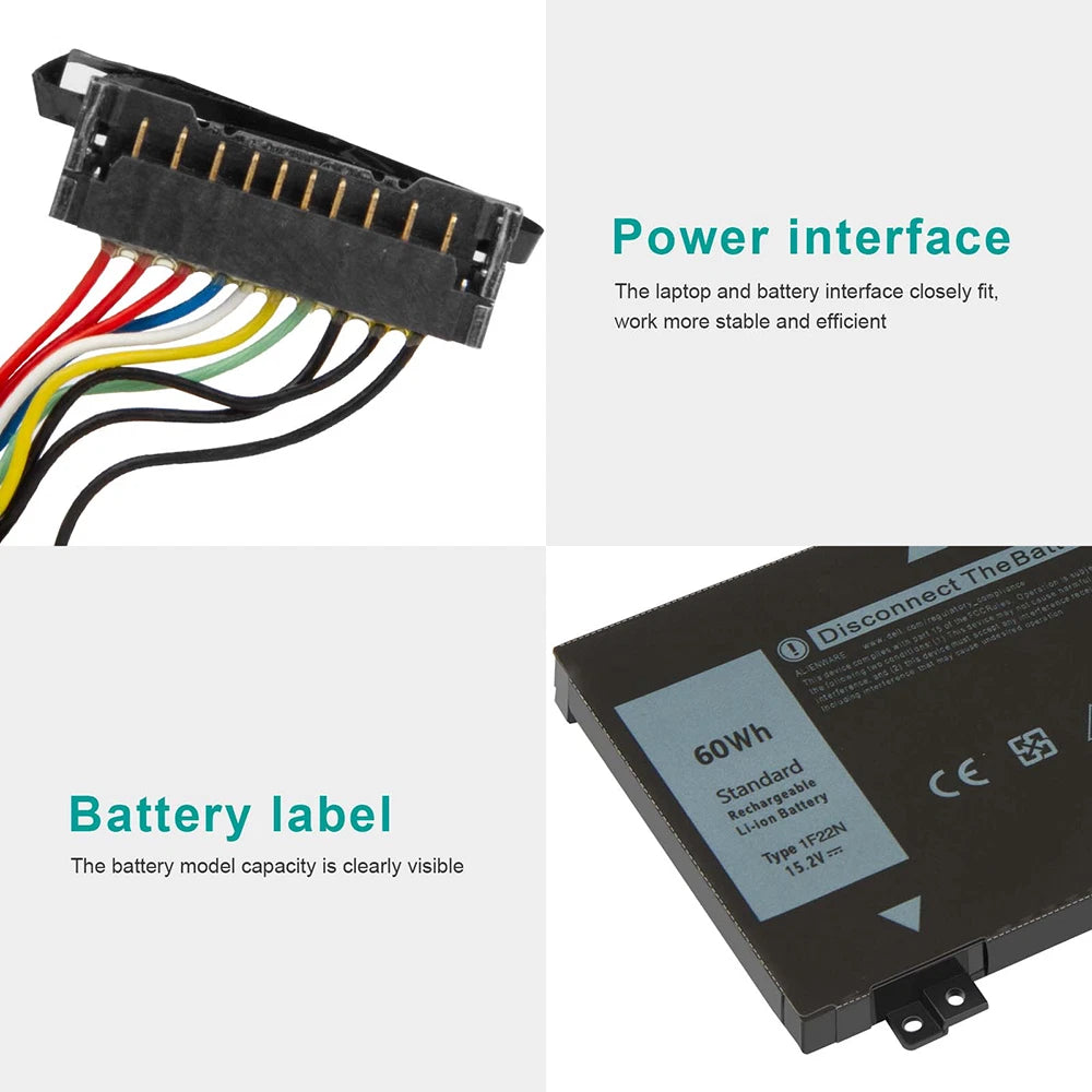 1F22N Battery for Dell Alienware M17 M15 R1 G7 7590 7790 G5 15 5590 JJPFK XRGXX