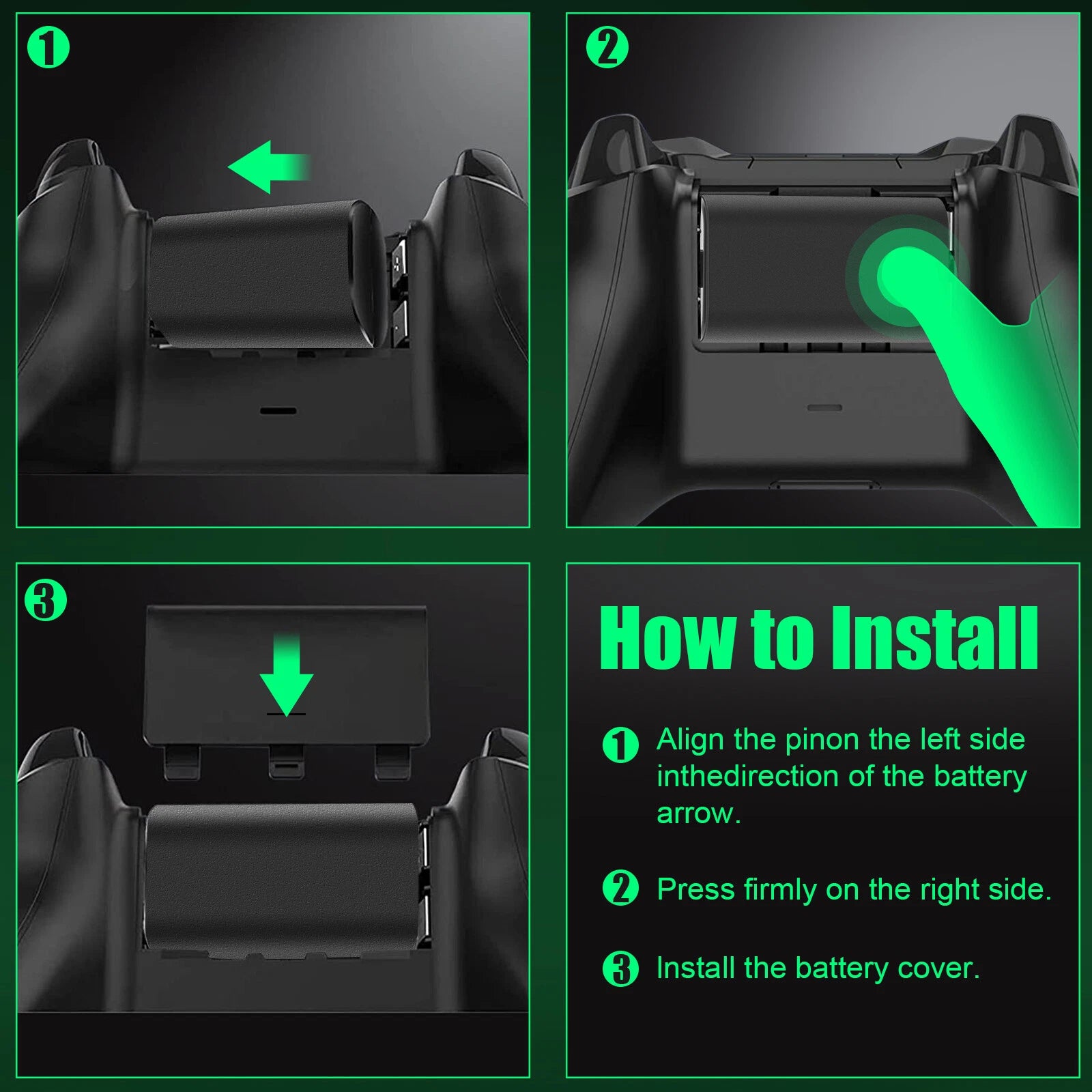 For Xbox One X, One S, Xbox Series X/S Rechargeable Battery Pack & Charge Cable