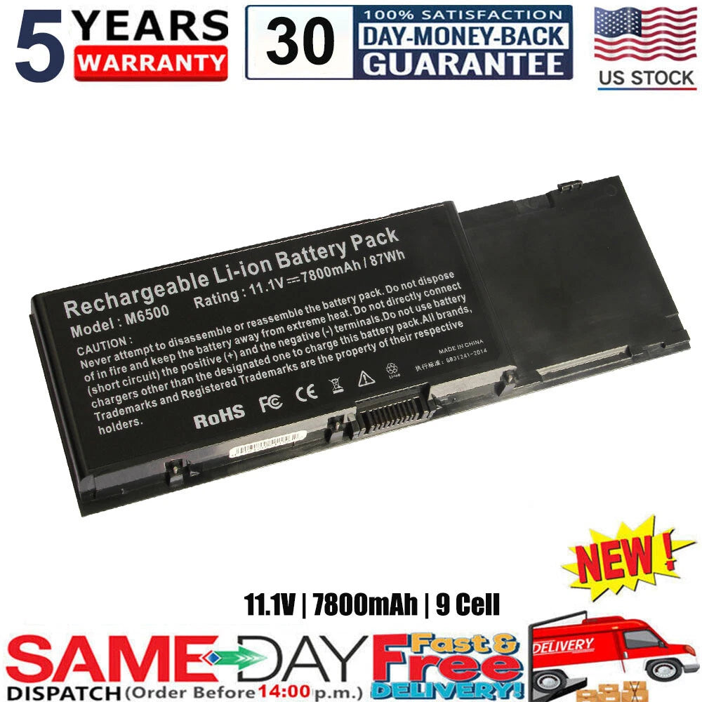 ?7800mAh Battery for Dell Precision M2400 M4400 M6400 M6500 8M039 C565C 312-0868