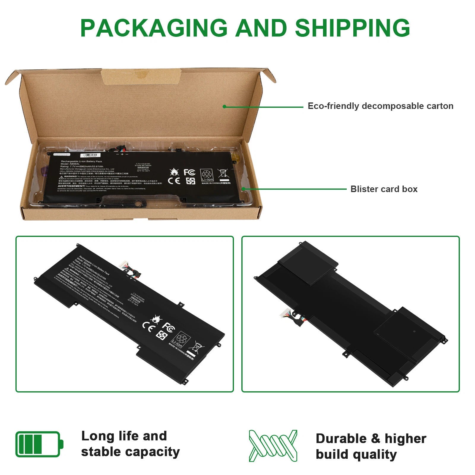 AB06XL Laptop Battery for HP Envy 13 2017 13-AD 921408-2C1 921408-271 TPN-I128
