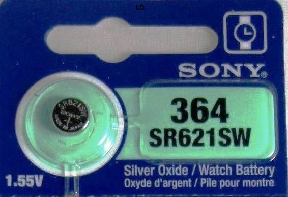 MURATA / SONY 364 SR621SW (5 piece) SR621 364 SILVER OXIDE Battery US seller