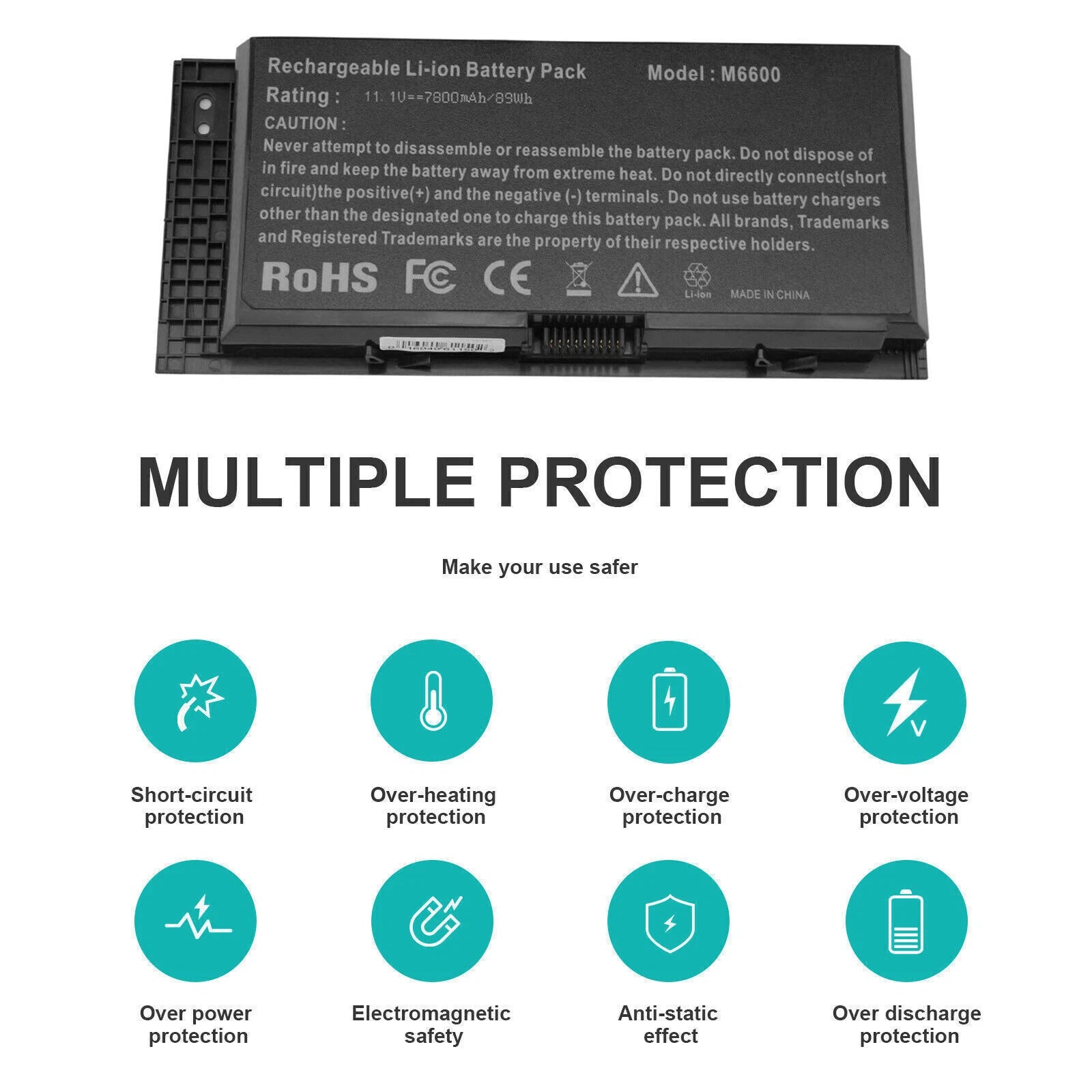 M6600 FV993 Laptop Battery for Dell Precision M4600 M4700 M4800 M6700 M6800 89Wh