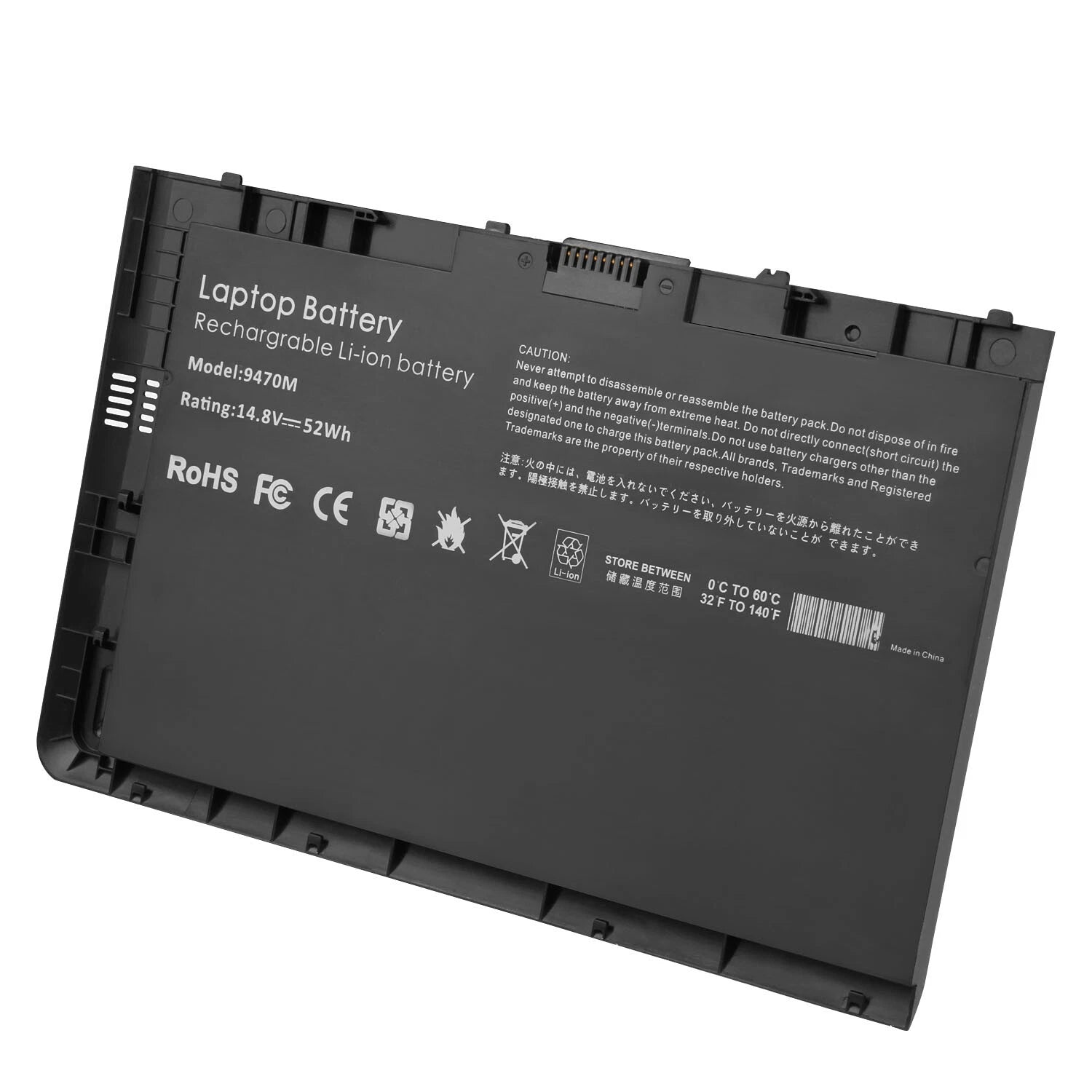 For HP EliteBook Folio 14" 9470m Battery 14.8V 52Wh 3400mAh 687945-001 BT04XL