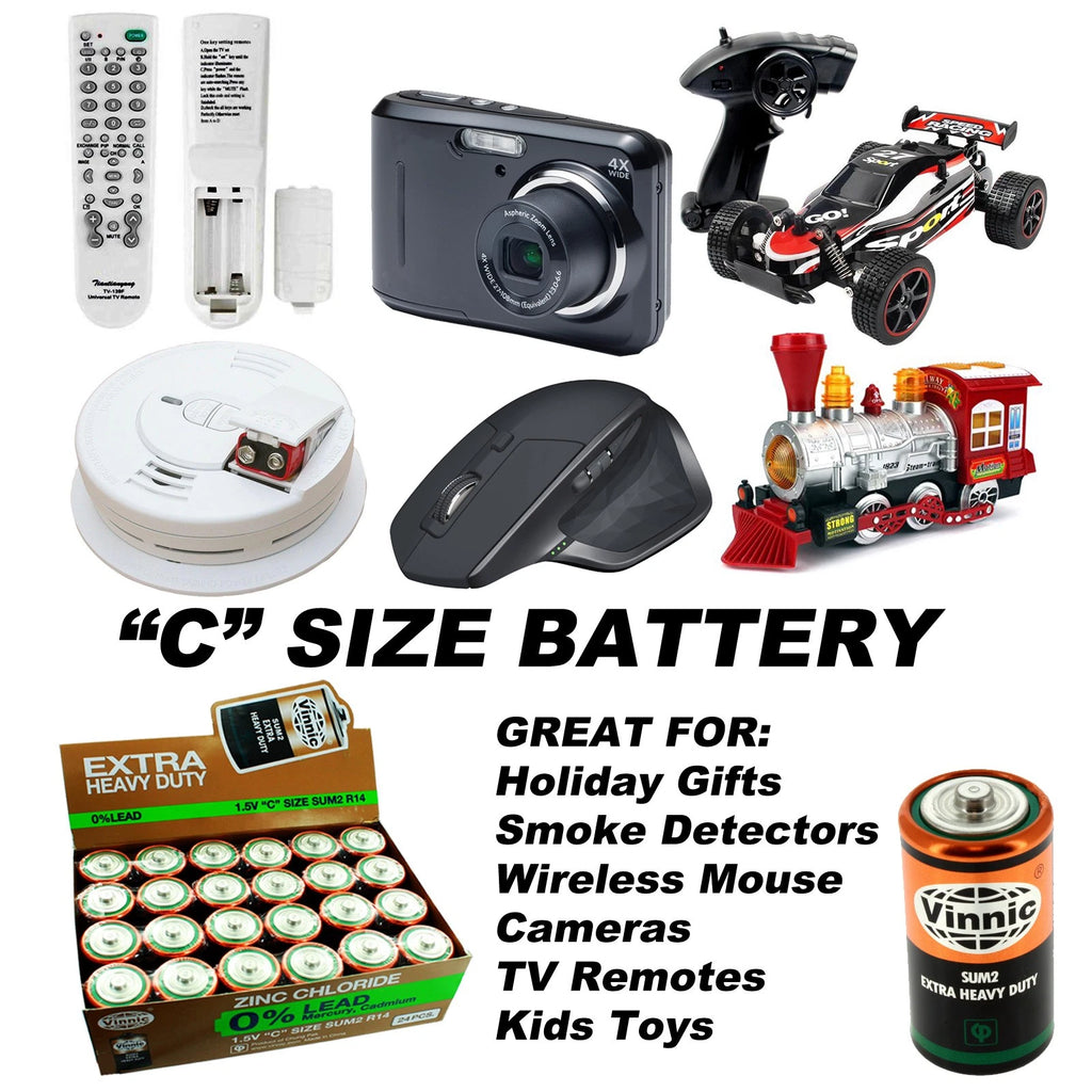 CHEAP 24pc C Size Batteries For Holiday Gifts, Toy Train Sets, RC Cars IN STOCK