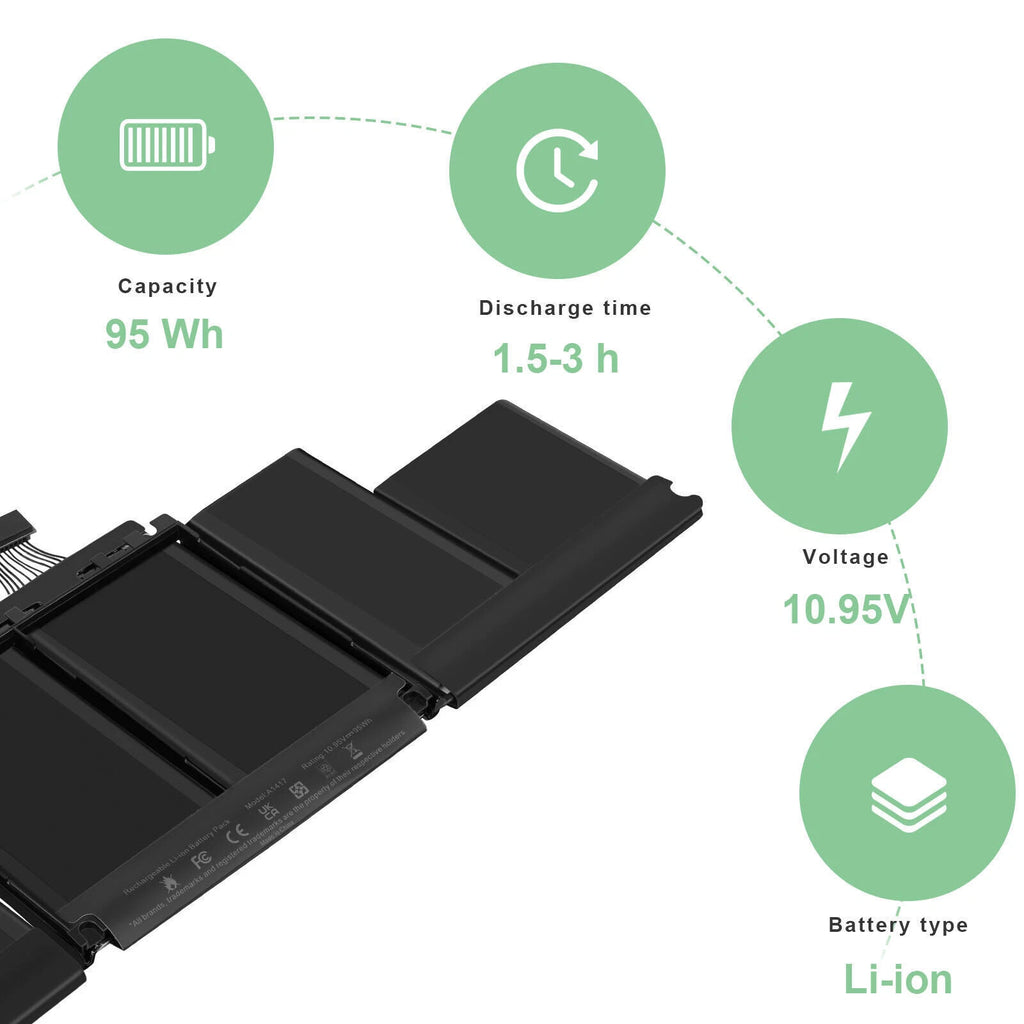 A1398 A1417 Battery for Apple MacBook Pro 15 Retina Only for Mid 2012 Early 2013