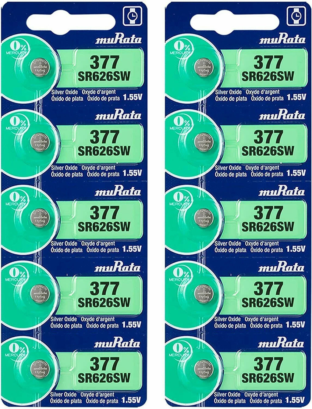 MURATA / SONY 377 SR626SW (20 piece) SR626 V377 Watch Battery USA seller