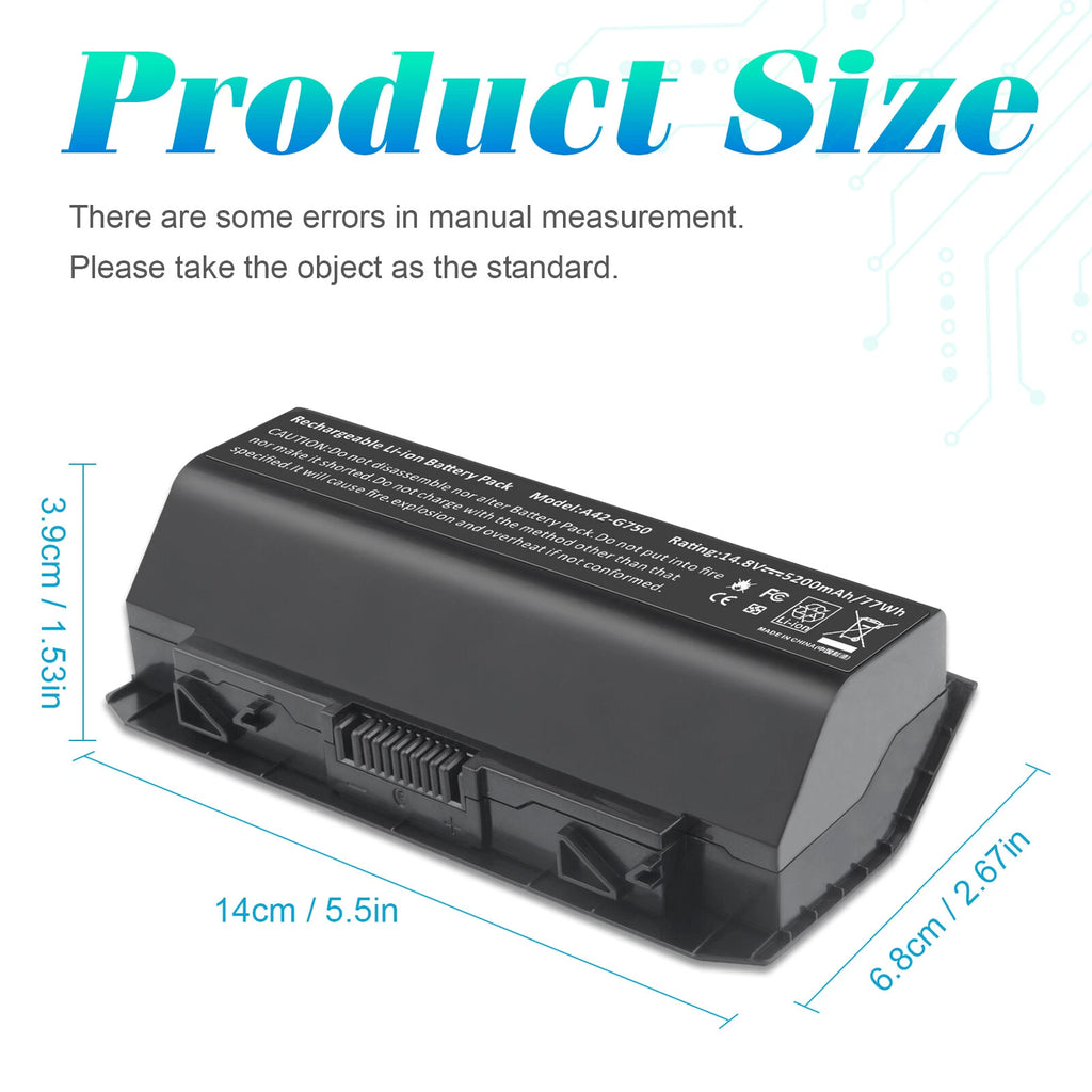 A42-G750 Battery for Asus G750 G750J G750JH G750JM G750JS G750JW G750JX G750JZ