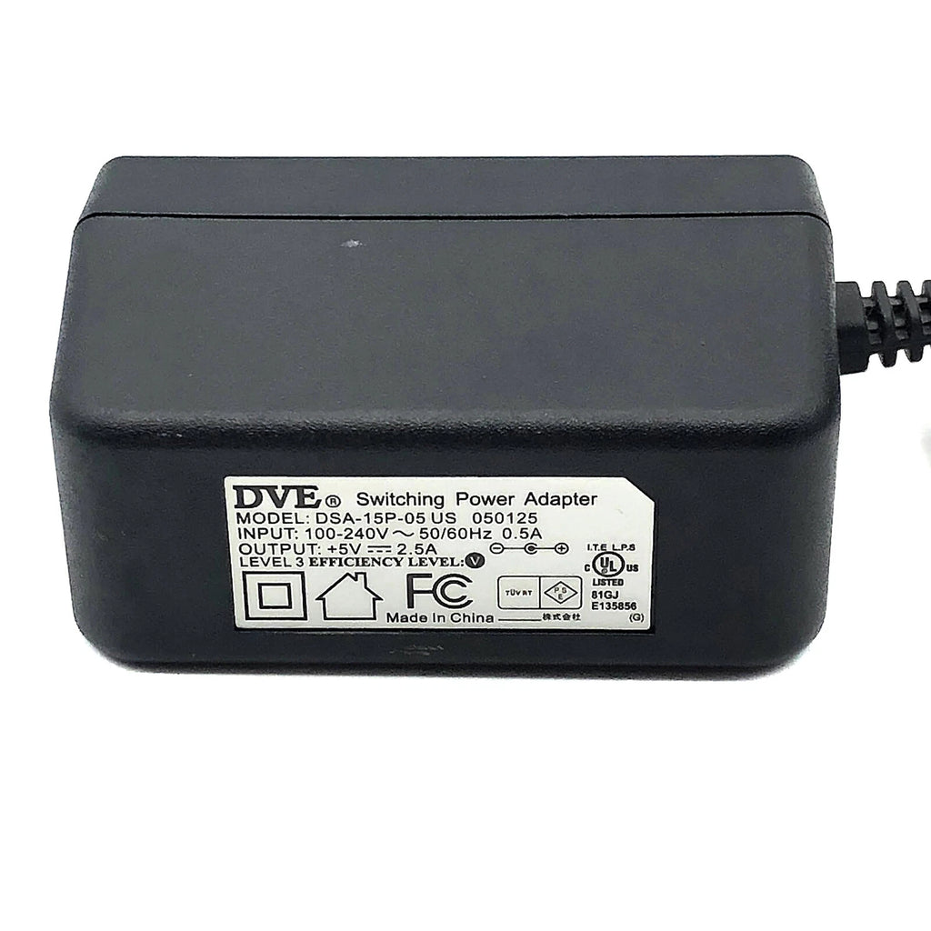 NEW Genuine 12.5W DVE Switching Power Supply 5V 2.5A DSA-15P-05 US 050125