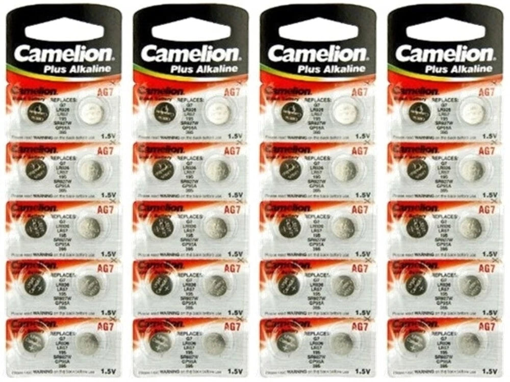 40 Pk Camelion AG7 LR927 395 399 926 SR927SW LR57 Alkaline Button Cell Battery