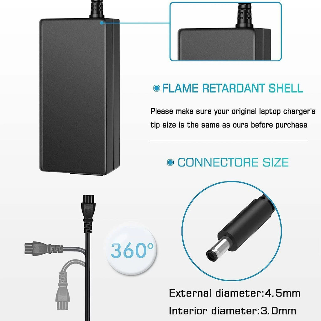65W AC Adapter Laptop Charger for Dell Inspiron 3501 3520 Latitude 3520 3420