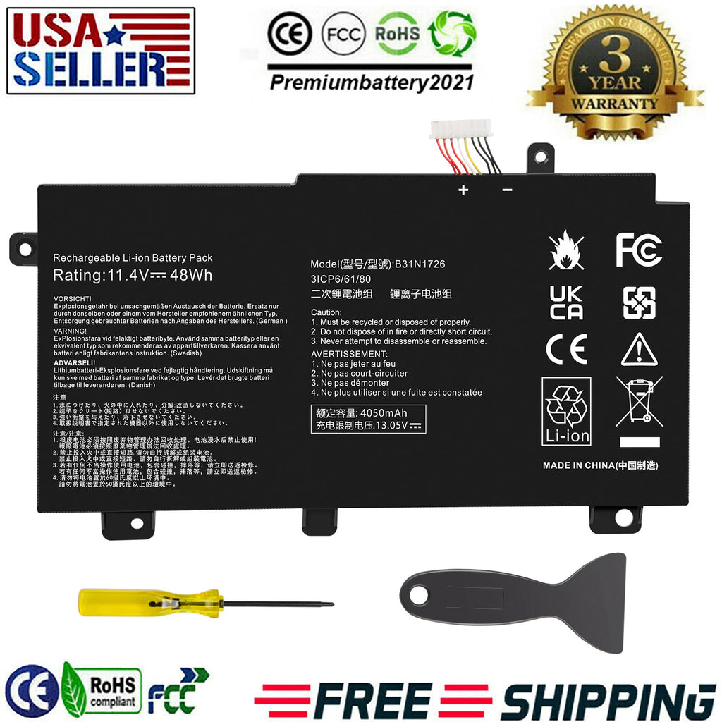 B31N1726 Battery For ASUS TUF Gaming FX505DT FX505DV FX505DU FX505DY FX505GT NEW