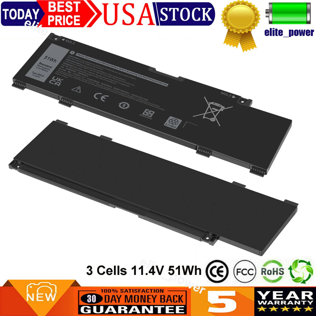 266J9 Battery for Dell Inspiron14 5490 G3 15 3500 3590 G5 15 5500 5505 P89F 51WH