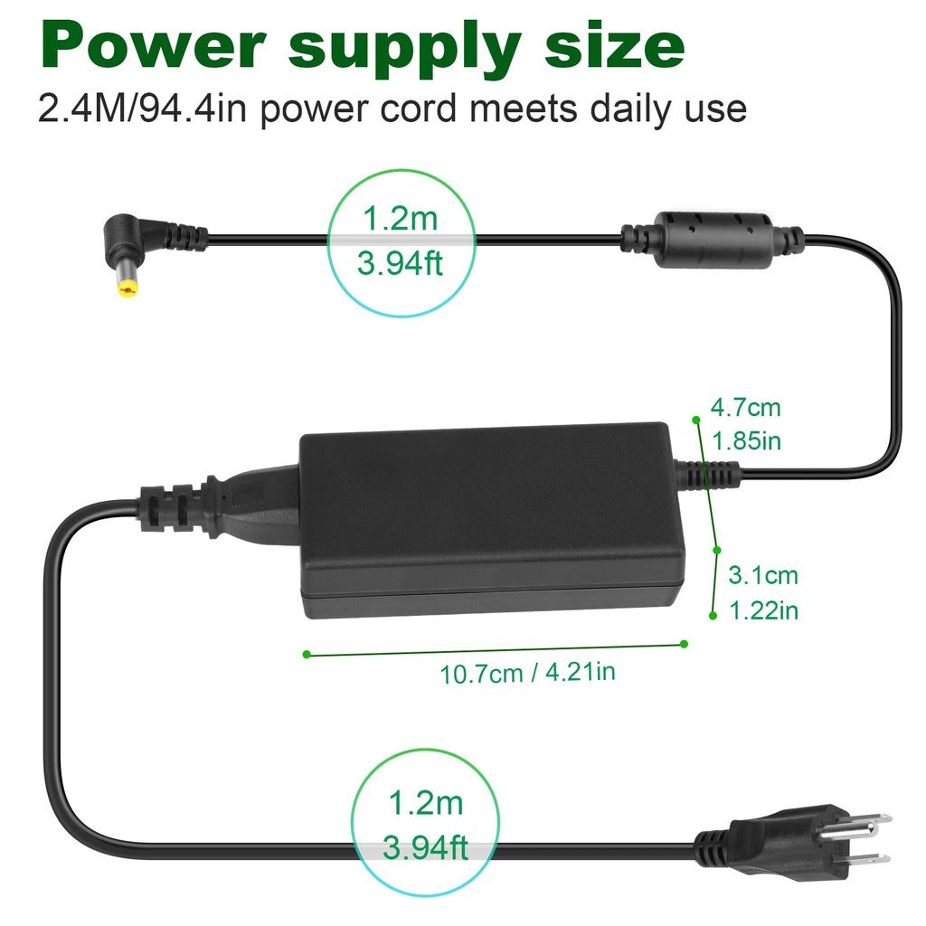 45W For Acer AC Adapter Laptop Charger Computer Monitor Power Supply 5.5*1.7mm