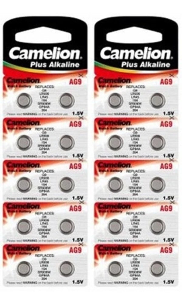 20 Pk Camelion AG9 394 D394 GP94 L936 LR45 S936 Alkaline Button Cell Battery