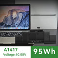A1417 Battery For Apple MacBook Pro 15" Retina A1398 Mid 2012 Early 2013 Replace