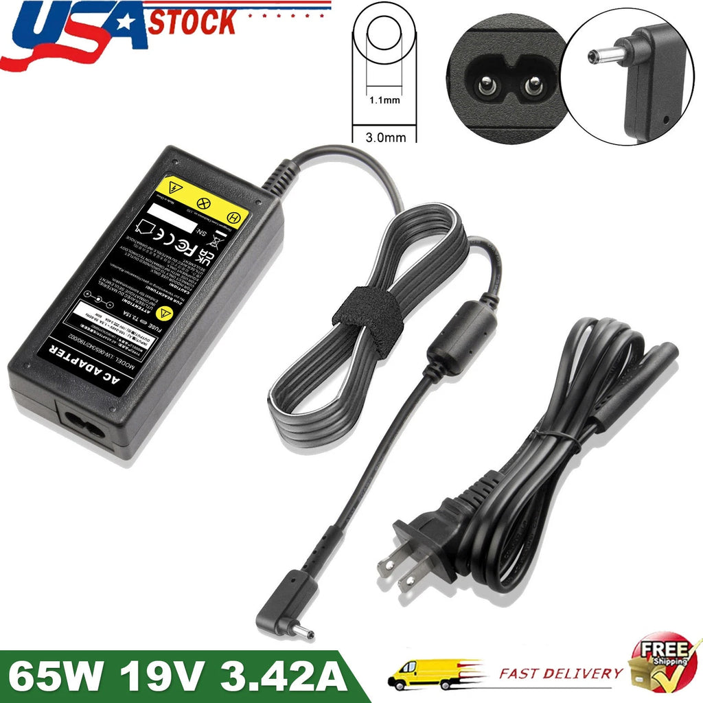 19V 3.42A 65W AC Adapter Laptop Power Charger for Acer ChromeBook C720 C720P USA