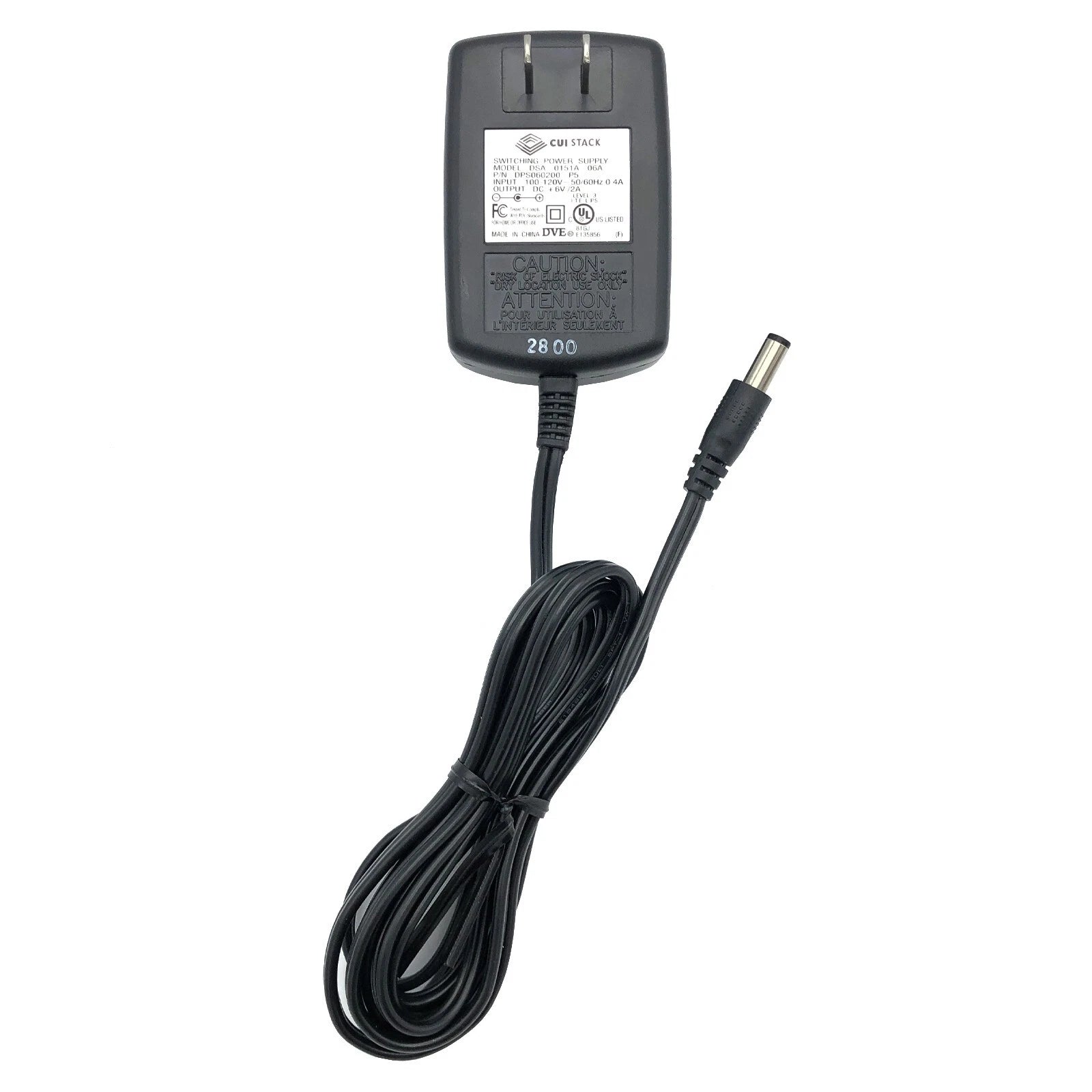 NEW Original 12W CUI Stack 6V 2A Wall Power Adapter DSA-0151A-06A DPS060200-P5